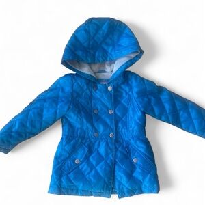 London Fog Teal Quilted Hooded Jacket